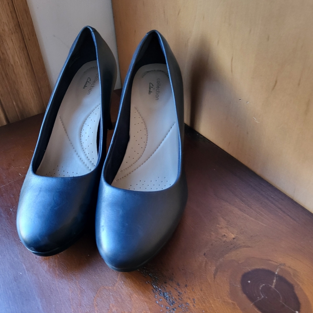 Clarks Black Heels Classic Pumps